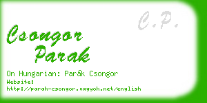 csongor parak business card